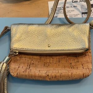 Jack Rogers Gold and Cork Crossbody Bag
